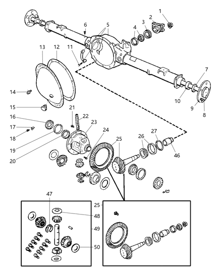 2007 Chrysler Aspen Axle, Rear, With Differential And Carrier Diagram 2