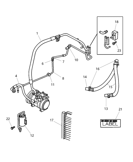 1999 Chrysler Town & Country Hose Diagram for 4677172AC
