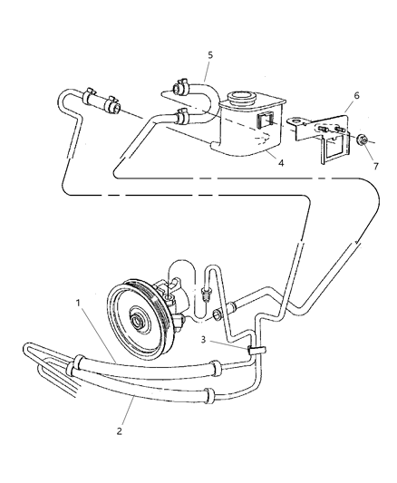 2001 Chrysler Prowler Power Steering Hoses Diagram