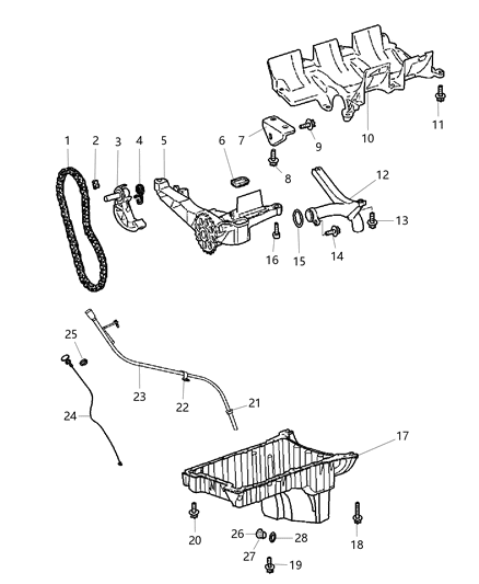2007 Jeep Grand Cherokee TENSIONER-Chain Diagram for 5175525AA