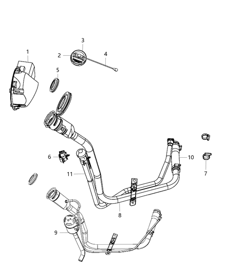 2010 Jeep Liberty Tube-Fuel Filler Diagram for 57010186AC