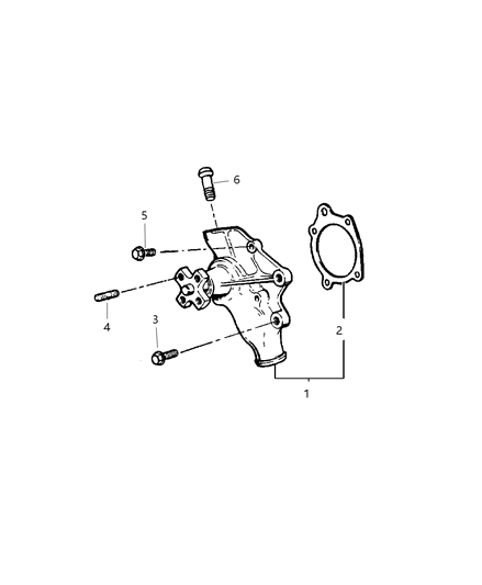 1997 Jeep Grand Cherokee Water Pump & Related Parts Diagram 1