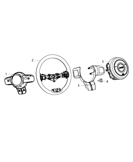 2013 Jeep Patriot Steering Wheel Assembly Diagram