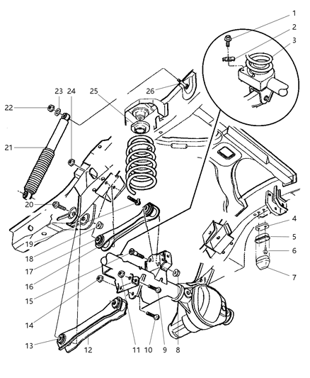 1998 Jeep Grand Cherokee Spring Diagram for 52089143