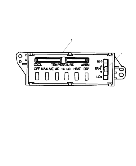 2000 Dodge Ram Van Air Conditioner And Heater Control Diagram for 55055466AE