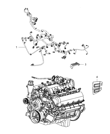 2008 Dodge Ram 1500 Wiring-Engine Diagram for 4801585AC