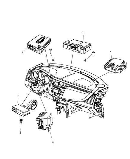 2008 Chrysler Sebring Module-Shaft Lock - Steering COLUM Diagram for 5026132AC