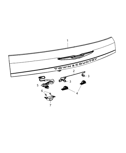 2011 Chrysler Town & Country Camera Diagram for 56054157AA