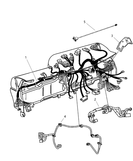 2012 Ram 3500 Wiring-Instrument Panel Diagram for 68084413AB