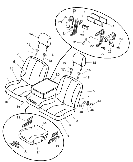 2006 Dodge Ram 1500 Frame-Front Seat Diagram for 5080966AA