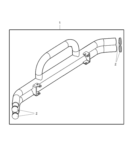 2000 Jeep Wrangler Bumper Kit-Tubular Diagram for 82202173