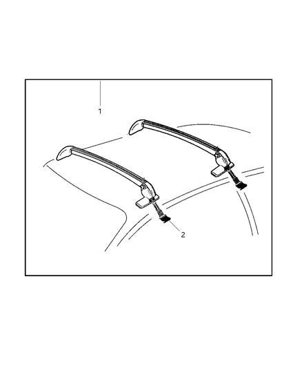 2000 Dodge Neon Roof Rack - Removable Diagram