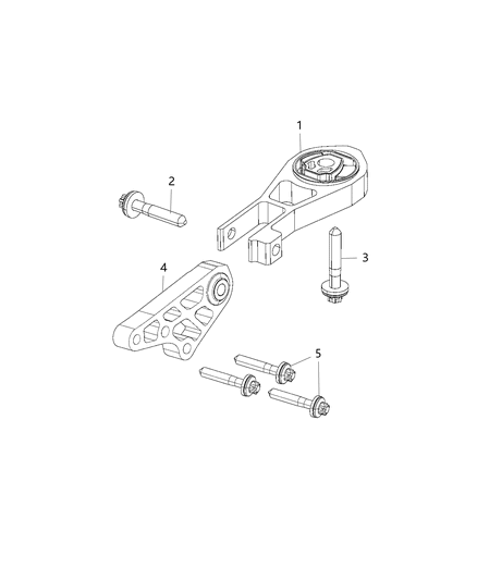 2018 Jeep Compass Engine Mounting Front / Rear Diagram 2