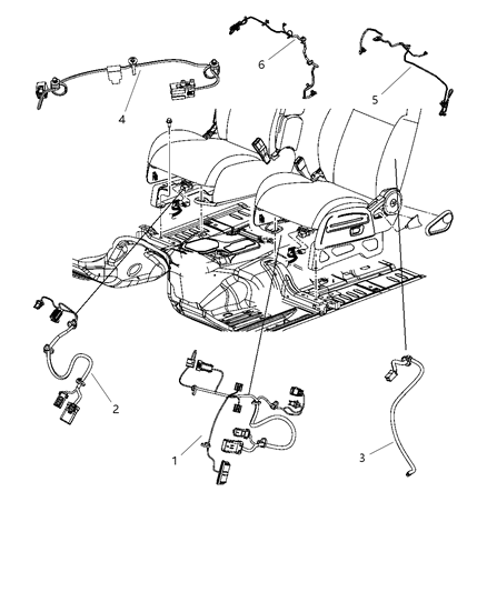 2012 Dodge Caliber Wiring-Power Seat Diagram for 68105351AA