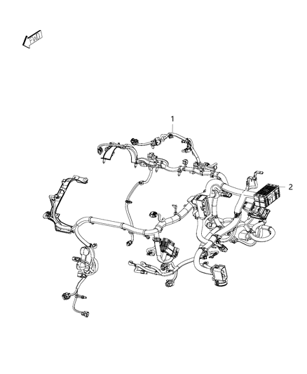 2014 Jeep Cherokee Wiring-Engine Diagram for 68111041AB