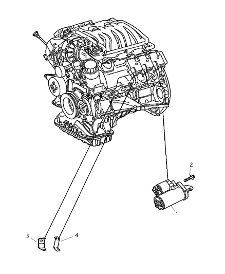2004 Chrysler Crossfire Motor Diagram for 5097072AA