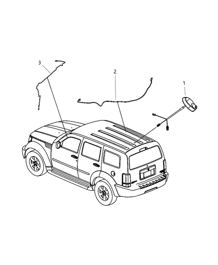2009 Jeep Liberty Cable-Satellite Radio Diagram for 5064672AA