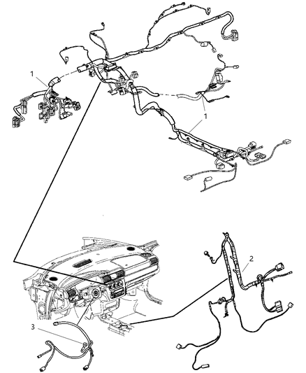 2007 Chrysler Sebring Wiring - Instrument Panel & Console Diagram