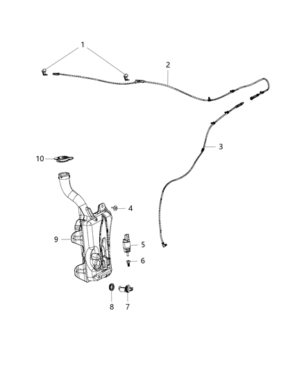 2015 Chrysler 200 Nozzle-Windshield Washer Diagram for 55112832AA