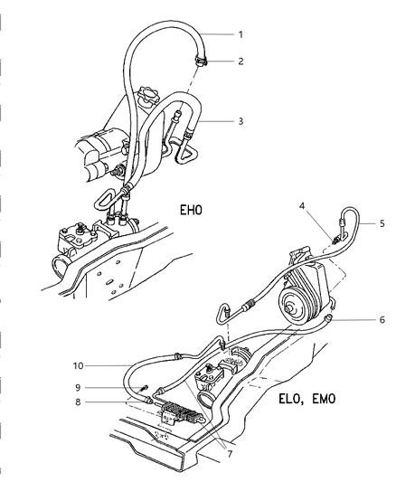1997 Dodge Ram 2500 Power Steering Hoses Diagram 1