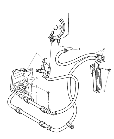 2006 Jeep Liberty Power Steering Hoses And Reservoir Diagram 1