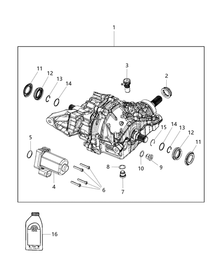 2021 Jeep Compass Differential Assembly, Rear Diagram
