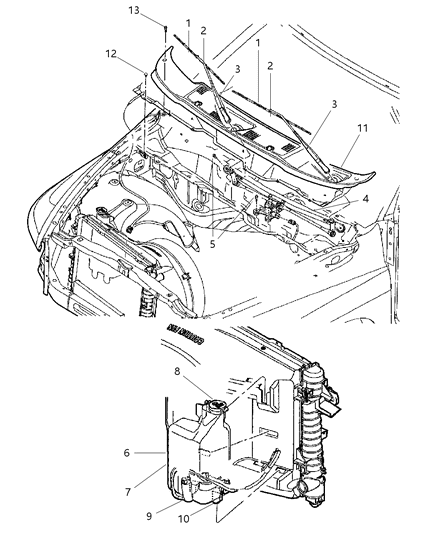 2006 Dodge Ram 1500 Reservoir-Washer And COOLANT Diagram for 5179013AA