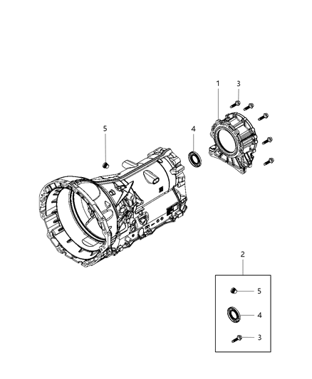 2012 Chrysler 300 Adapter-Transfer Case Diagram for 68146865AA