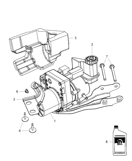 2012 Dodge Challenger Power Steering Pump Diagram for R8059643AK