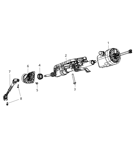 2011 Jeep Grand Cherokee Cover-Steering Column Opening Diagram for 68086160AA