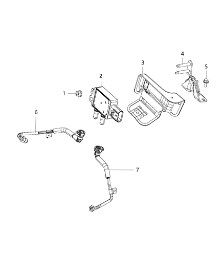 2013 Ram 2500 Bracket-Exhaust Particulate Filter Diagram for 68137182AB