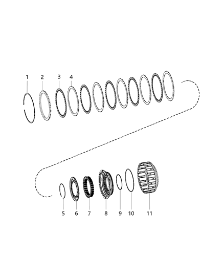 2014 Ram 4500 Spring-Overdrive Clutch Diagram for 68244777AB