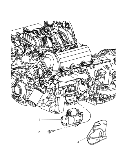 2009 Jeep Liberty Engine Starter Diagram for R4801292AC