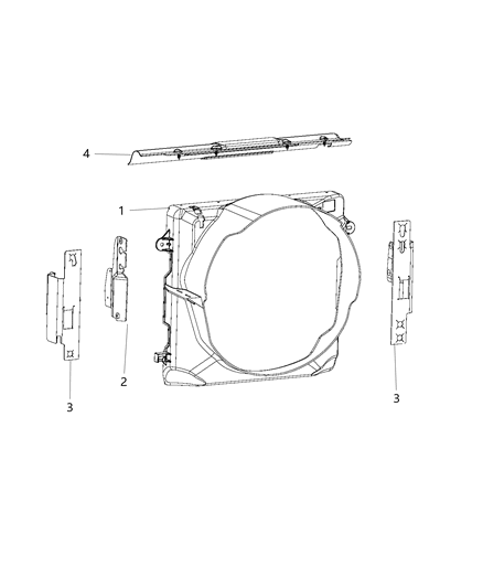 2015 Jeep Wrangler Radiator Seals, Shields, Shrouds, And Baffles Diagram