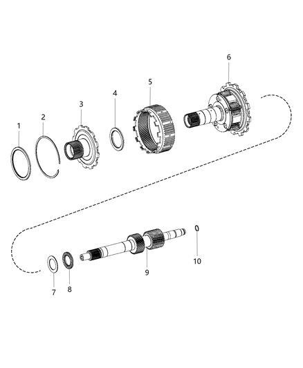 2016 Ram 3500 Gear Assembly-Planetary NO. 2 Diagram for 68242207AA