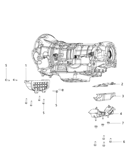 2015 Ram 1500 Support Diagram for 68147347AA