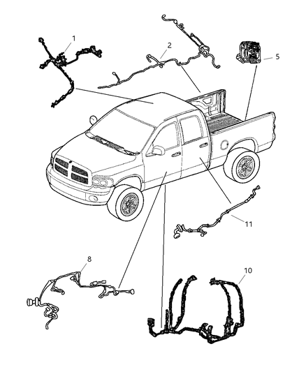 2003 Dodge Ram 2500 Wiring-Power Seat Diagram for 5134213AA