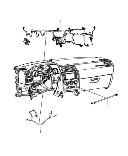 2015 Dodge Challenger Wiring-Instrument Panel Diagram for 68225880AD
