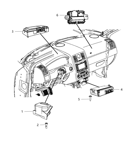 2012 Dodge Charger Module-TELEMATICS Diagram for 5091073AE