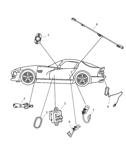 2008 Dodge Viper Switch-LIFTGATE Diagram for 68035319AA