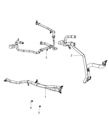 2013 Dodge Avenger Hose-Heater Supply And Return Diagram for 5058907AE