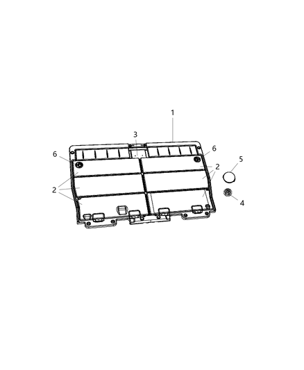 2014 Dodge Grand Caravan Load Floor, Stow-N-Go Quad Diagram
