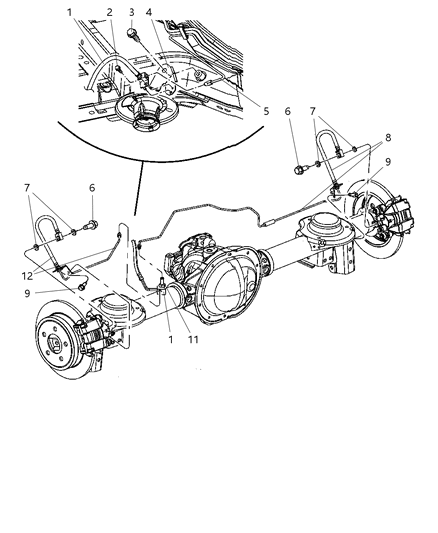 2006 Jeep Liberty Bundle-Fuel And Brake Lines Diagram for 52129255AC