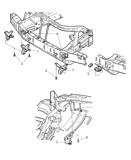 2004 Jeep Grand Cherokee Plate-Tow Hook Diagram for 52059156AA