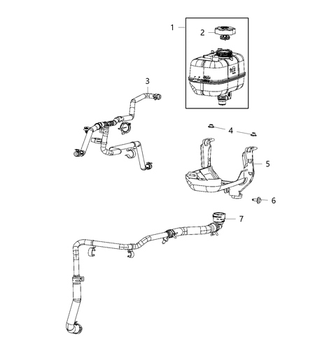 2021 Jeep Wrangler Coolant Recovery Bottle Diagram 4