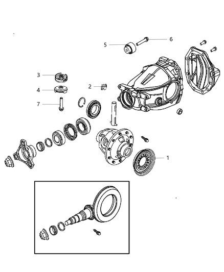 2009 Dodge Charger Housing And Differential With Internal Components Diagram 2