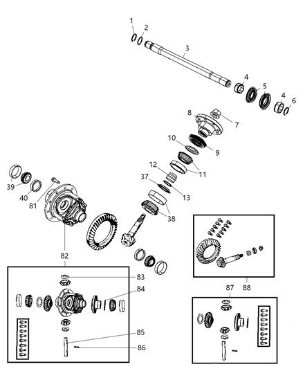 2008 Dodge Nitro Gear Kit-Ring And PINION Diagram for 68019324AA