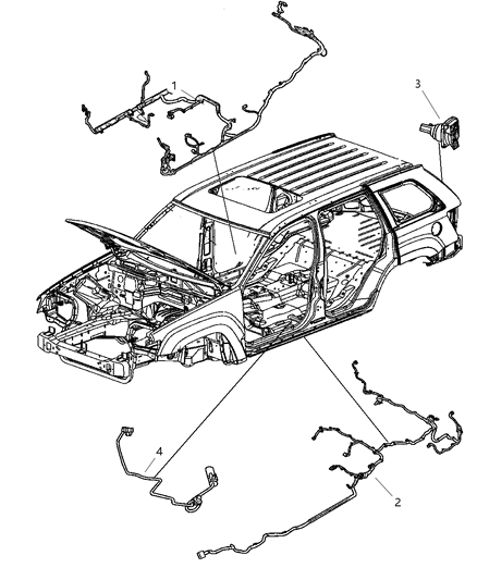 2007 Jeep Grand Cherokee Wiring-Body Diagram for 4854663AB