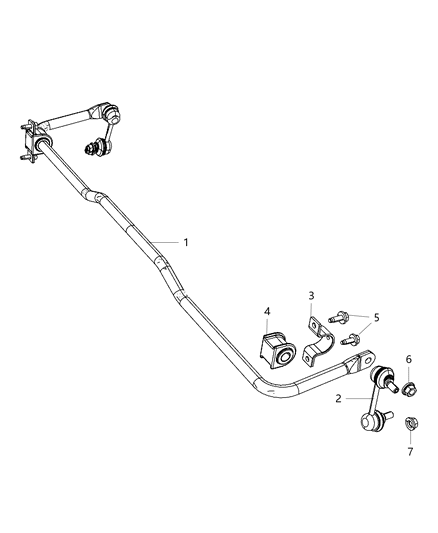 2009 Dodge Journey BUSING-STABILIZER Bar Diagram for 5151204AA
