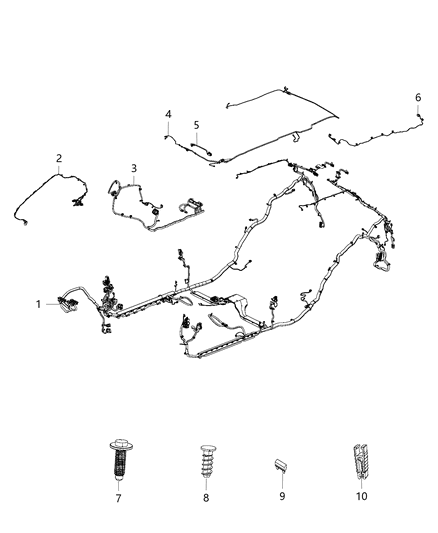 2014 Jeep Grand Cherokee Antenna-AM/FM Diagram for 68217692AA